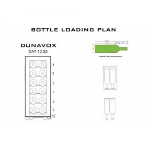 Отдельностоящий винный шкаф Dunavox DAT-12.33DC