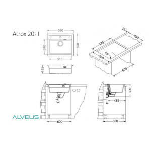 Кухонная мойка Alveus GRANITAL ATROX 30 BEIGE