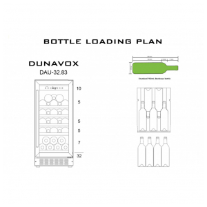 Встраиваемый винный шкаф Dunavox DAU-32.83B