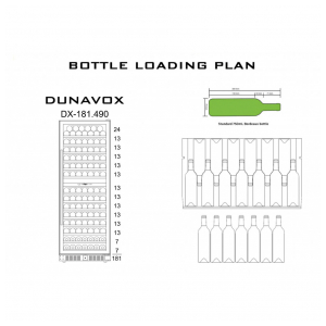 Встраиваемый винный шкаф Dunavox DX-181.490DBK