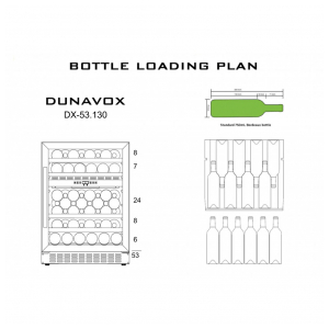 Встраиваемый винный шкаф Dunavox DX-53.130DBK/DP