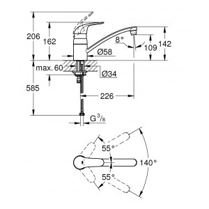 Смеситель Grohe Euroeco 32750000