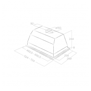 Встраиваемая вытяжка Elica ELIBLOC HT GR/A/80