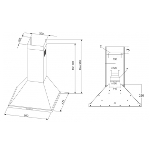 Пристенная вытяжка Schaub Lorenz SLD WB6500