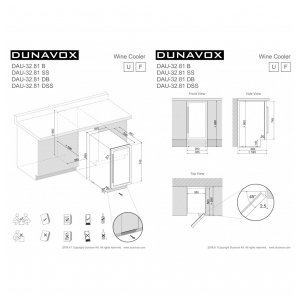 Встраиваемый винный шкаф Dunavox DAU-32.81B