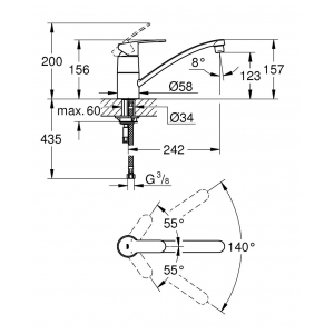 Смеситель Grohe Eurostyle Cosmopolitan 33977002