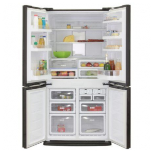 Отдельностоящий многокамерный холодильник Sharp SJFJ97VBK