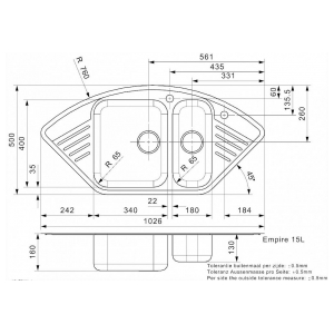 Кухонная мойка Reginox Empire L15 Left