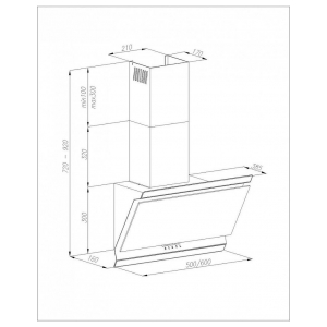 Наклонная вытяжка Maunfeld BERFORD 60 White Glass