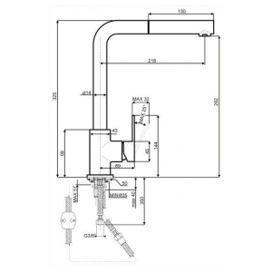 Смеситель Smeg MID1CR