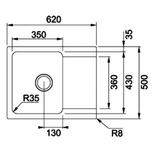 Кухонная мойка Franke OID 611-62 (полярный белый)