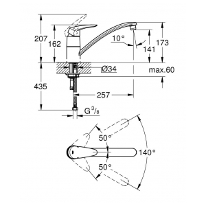 Смеситель Grohe Eurodisc 33770001