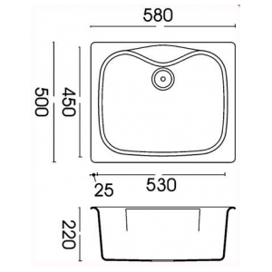 Кухонная мойка Smeg LSE58P