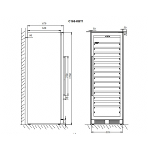 Встраиваемый винный шкаф Cold vine C165-KBT1