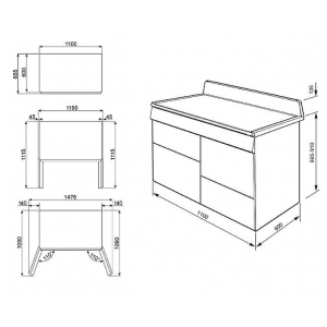 Варочный центр Smeg TR4110BL1