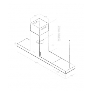 Островная вытяжка Elica HAIKU ISLAND BL/A/180