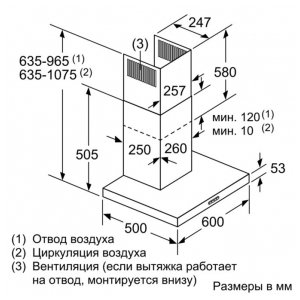 Пристенная вытяжка Bosch DWB66BC50