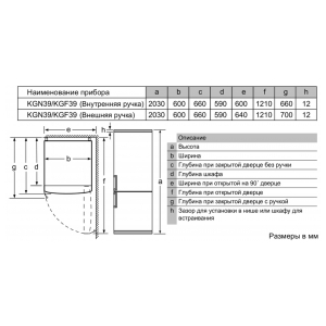 Отдельностоящий двухкамерный холодильник Bosch KGN39AV3OR