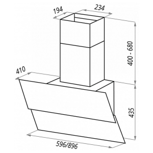 Наклонная вытяжка Maunfeld Plym Light 60 Glass Black