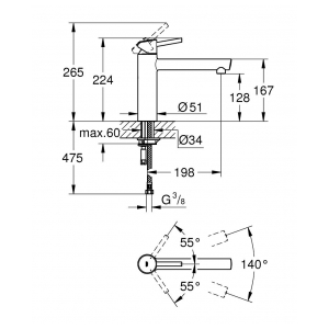 Смеситель Grohe Concetto 31128001