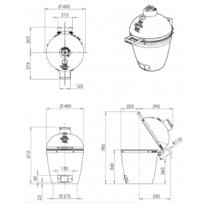 Гриль Big Green Egg S малый ASHD1