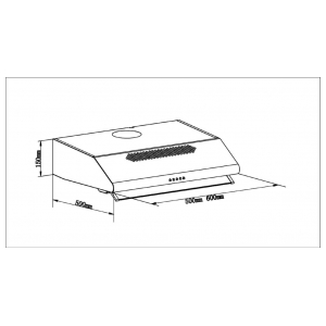 Подвесная вытяжка Lex SIMPLE 600 WHITE