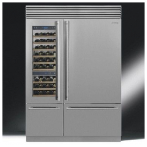 Отдельностоящий двухкамерный холодильник Smeg RF396RSIX