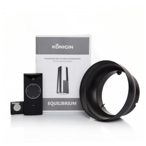 Островная вытяжка Konigin Equilibrium Steel Glass