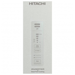 Отдельностоящий двухкамерный холодильник Hitachi R-BG410 PU6X GPW белое стекло