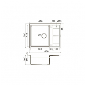 Кухонная мойка Omoikiri Sumi 65-GR Tetogranit/leningrad grey