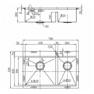 Кухонная мойка Zorg ZM R-5278-L