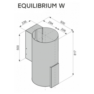 Пристенная вытяжка Konigin Equilibrium W Steel Glass
