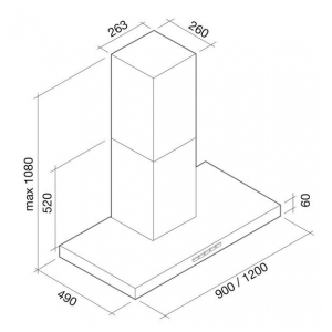 Пристенная вытяжка Falmec PLANE TOP 120