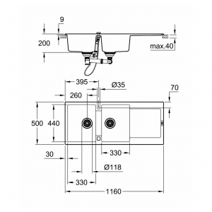 Кухонная мойка Grohe K500 31647AP0