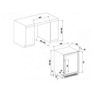 Встраиваемый винный шкаф Climadiff AVU54SXDZA