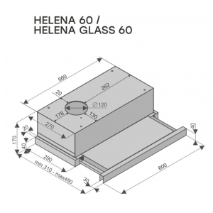 Встраиваемая вытяжка Konigin Helena Black 60