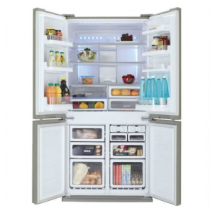 Отдельностоящий многокамерный холодильник Sharp SJFP97VBK