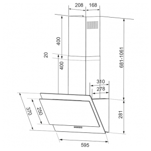 Наклонная вытяжка Shindo Vela 60 B/BG