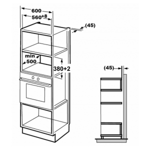 Встраиваемая микроволновая печь Exiteq EXM-105