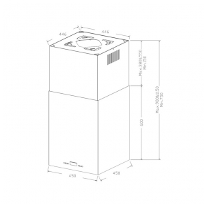 Островная вытяжка Korting KHA 45970 W Cube