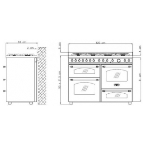 Газовая плита Lofra PBP126SMFE+MF/2Ci