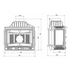 Дровяная печь Kaw-Met W4 Dual трехсторонняя