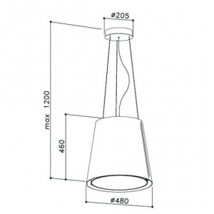 Островная вытяжка Sirius SILT28 white