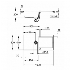 Кухонная мойка Grohe K500 31645AT0