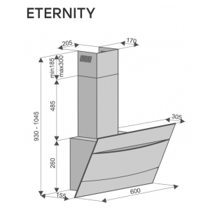 Пристенная вытяжка Konigin Eternity White 60