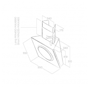 Пристенная вытяжка Elica MINI OM WH/F/55