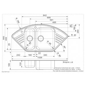 Кухонная мойка Reginox Empire L15 Right