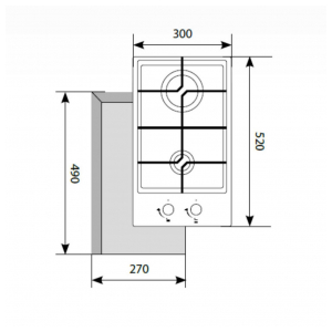 Газовая варочная панель Lex GVG 321 WH