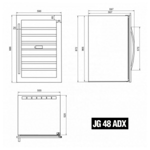 Встраиваемый винный шкаф Ip Industrie JG 48-6 AD X