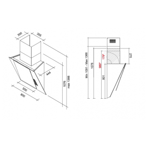 Наклонная вытяжка Falmec ARIA 80 NRS IX+WH